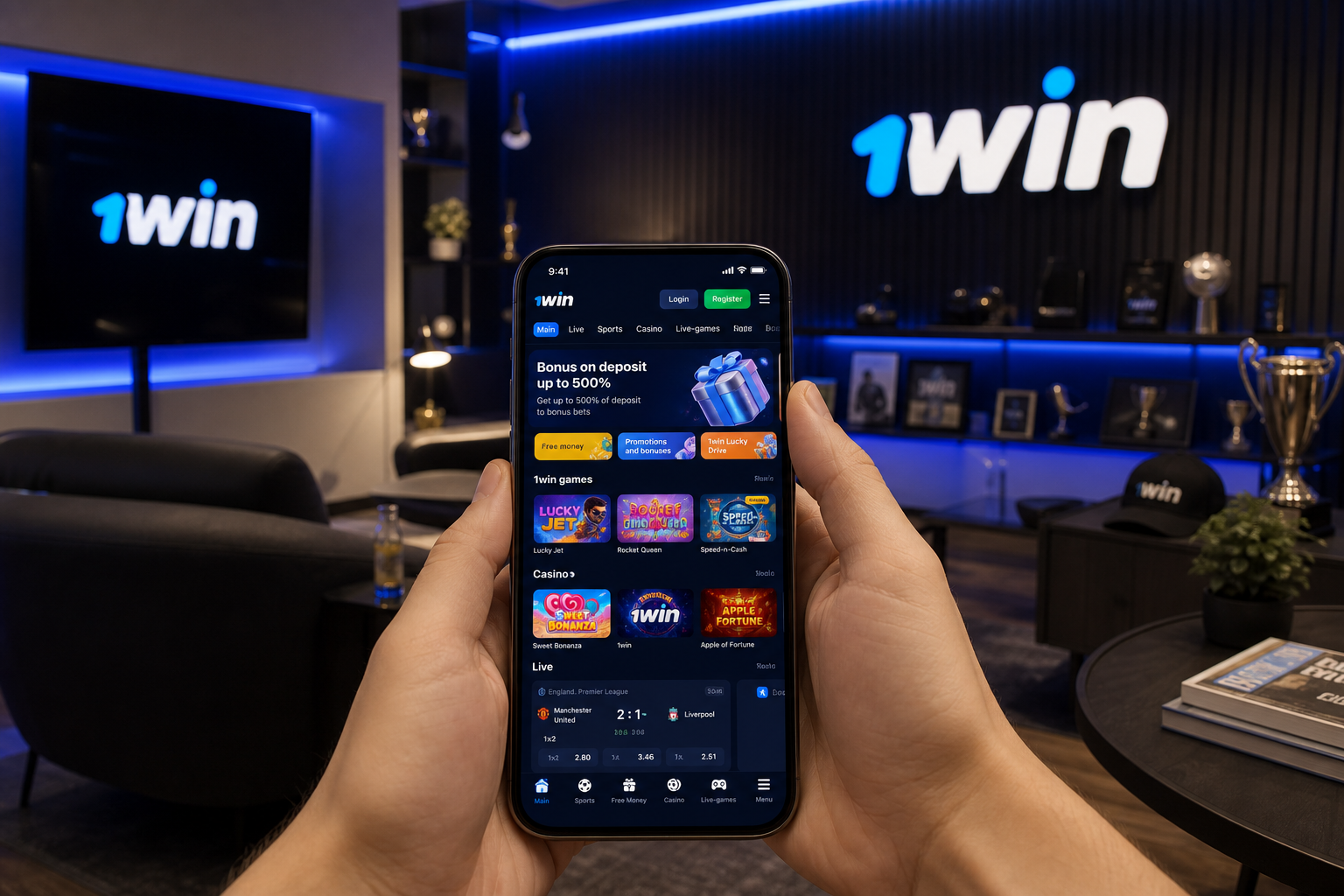 1WIN app promo