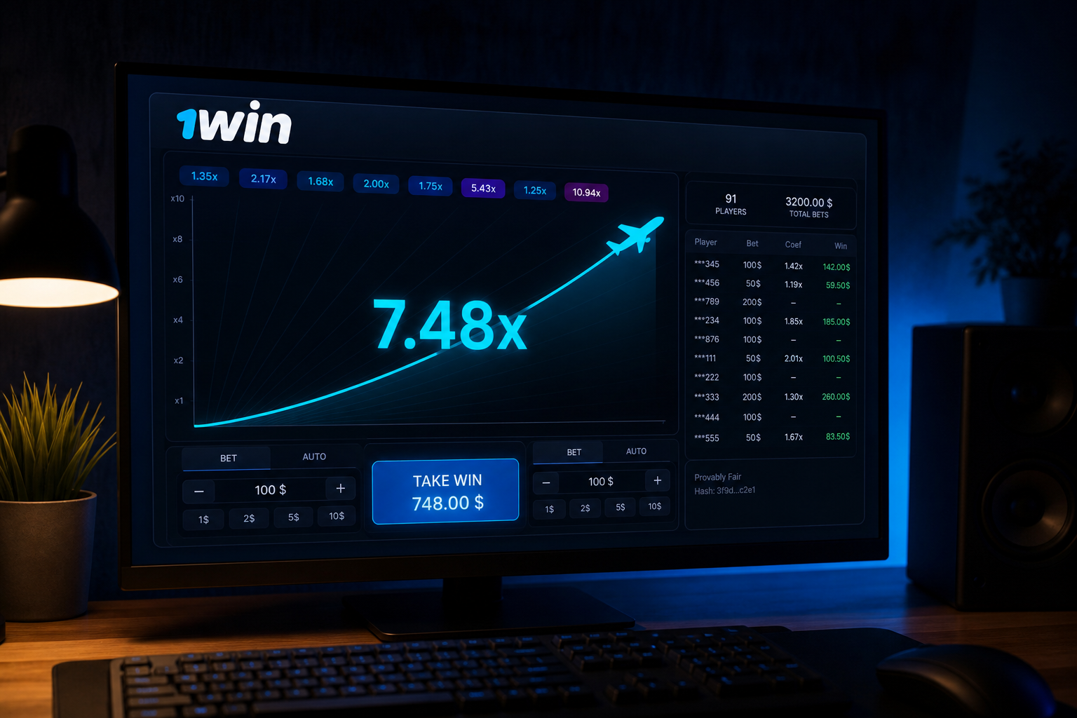 1WIN crash promo